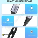 Best Quality Wire Ugreen 60128 Usb A To Usb C Cable Aluminum Braid 2m 1 11zon 13 11zon - MaalGaari.Shop