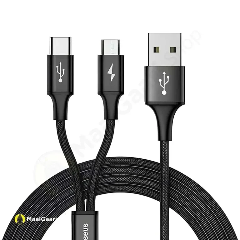 Length Baseus Rapid Series 2in1 Usb To Micro + Type C Cable - MaalGaari.Shop