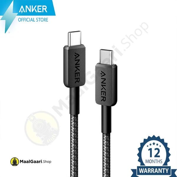 Professional Look Anker 322 Type C To Type C 60 Watts Charging Cable - MaalGaari.Shop