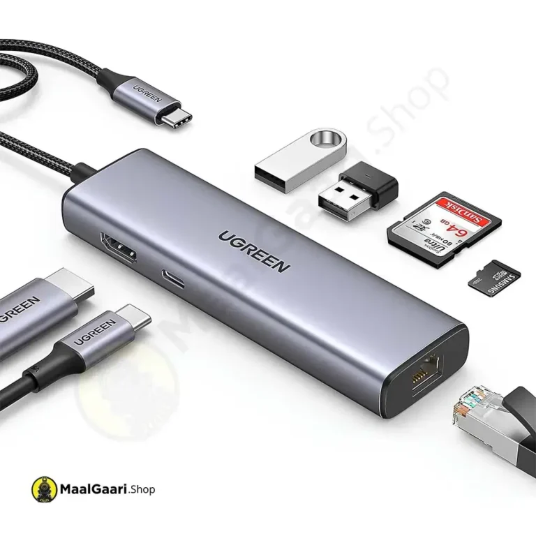 Ugreen 90568 7 In 1 Usb C To 2xusb A, 1x Hdmi+rj45, Sdtf, Pd Adapter 11zon - MaalGaari.Shop