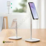 Adjustable Height Ugreen 20434 Foldable Desktop Cell Phone Holder – White 2 - MaalGaari.Shop