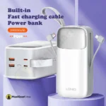 Built In Fast Charging Cable Ldnio Pq50 50000mah 22.5 Watts Power Bank - MaalGaari.Shop