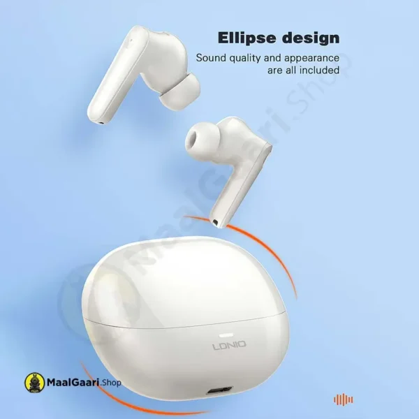 Ellipse Design Ldnio T05 Wireless Earbuds - MaalGaari.Shop