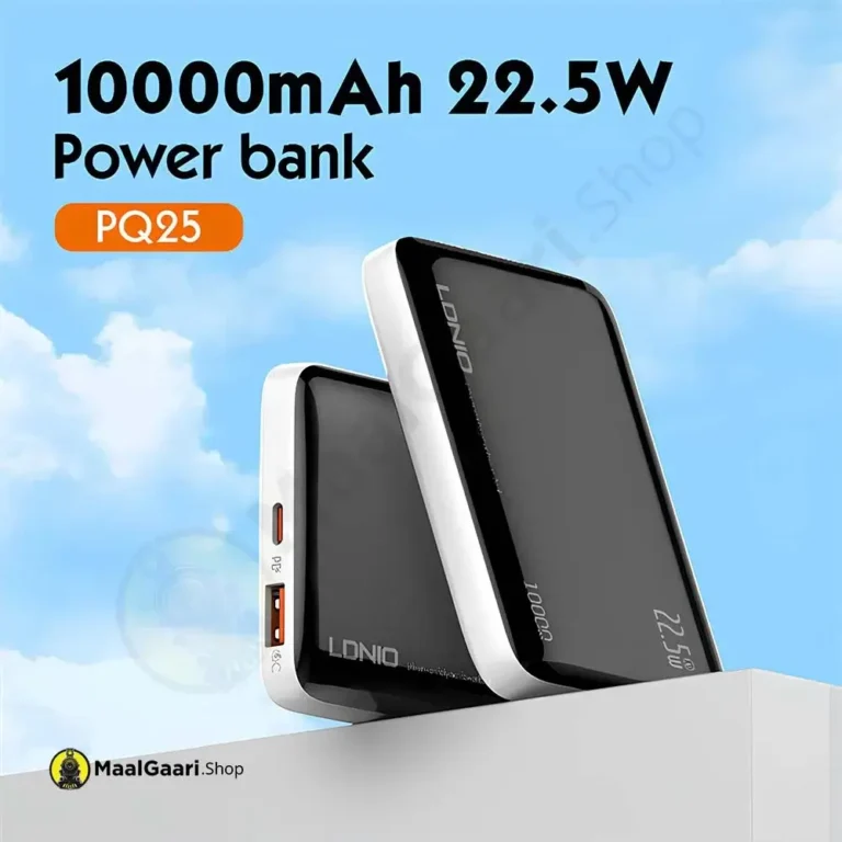 Professional Look Ldnio Pq25 10000mah 22.5 Watts Power Bank - MaalGaari.Shop