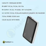 Specifications Ldnio Pq25 10000mah 22.5 Watts Power Bank - MaalGaari.Shop